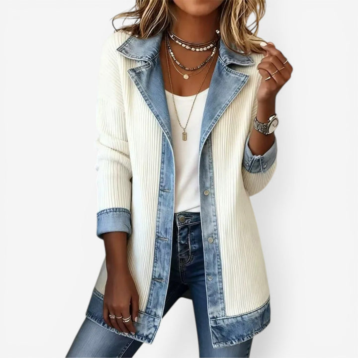 Elegant Jacket with Layered Collar for Women