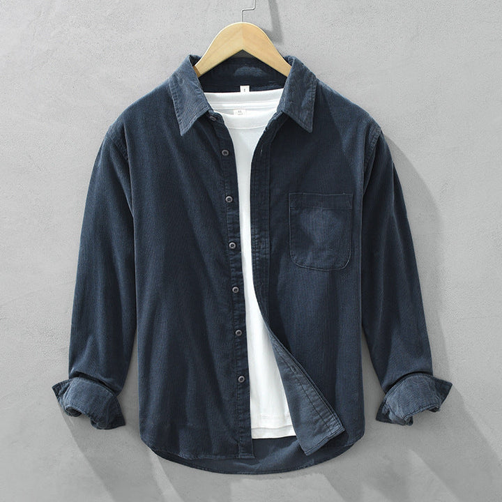 Casual long-sleeve overshirt for men
