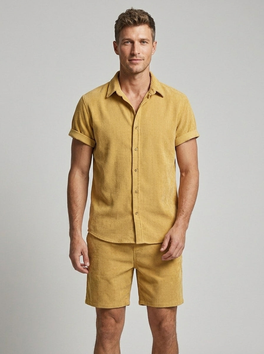 Herresæt Med Skjorte Og Shorts