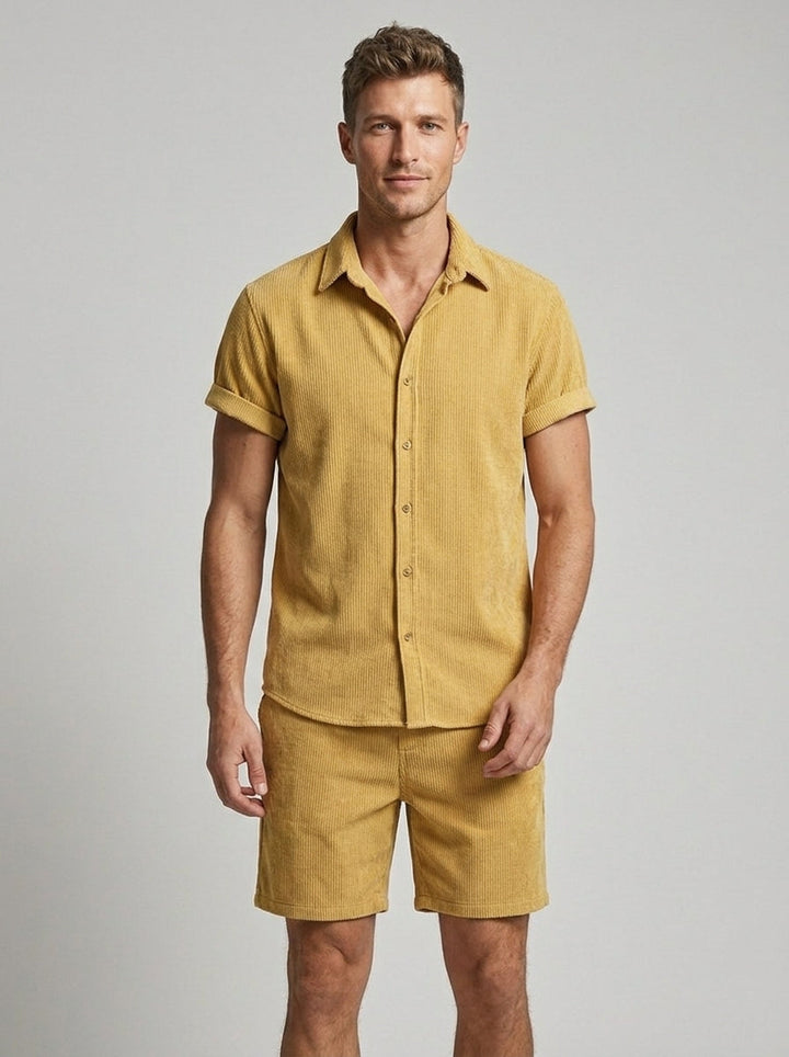 Herresæt Med Skjorte Og Shorts