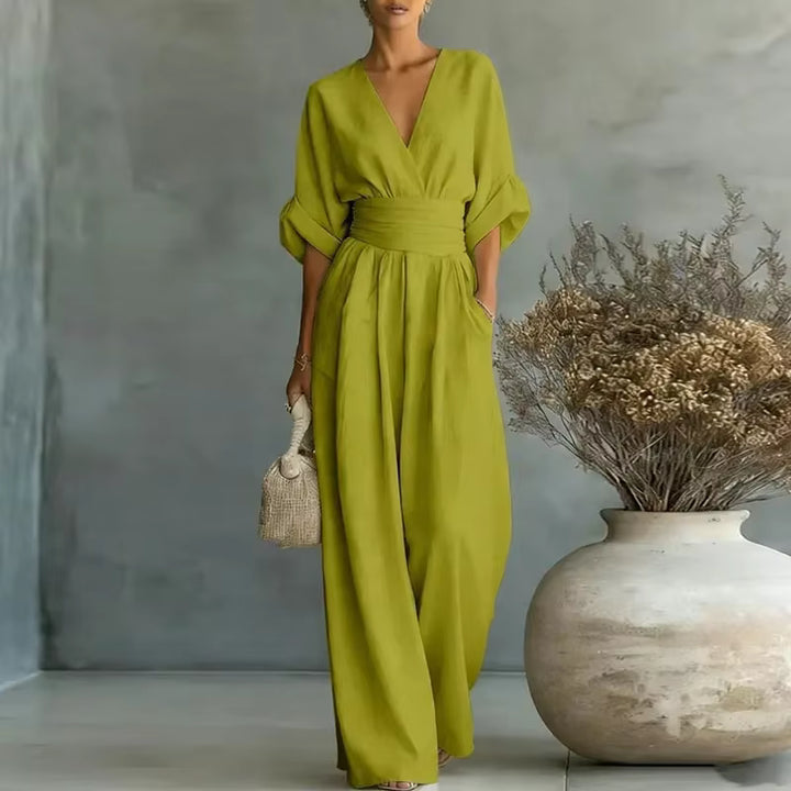 Elegant Jumpsuit Med V-Hals