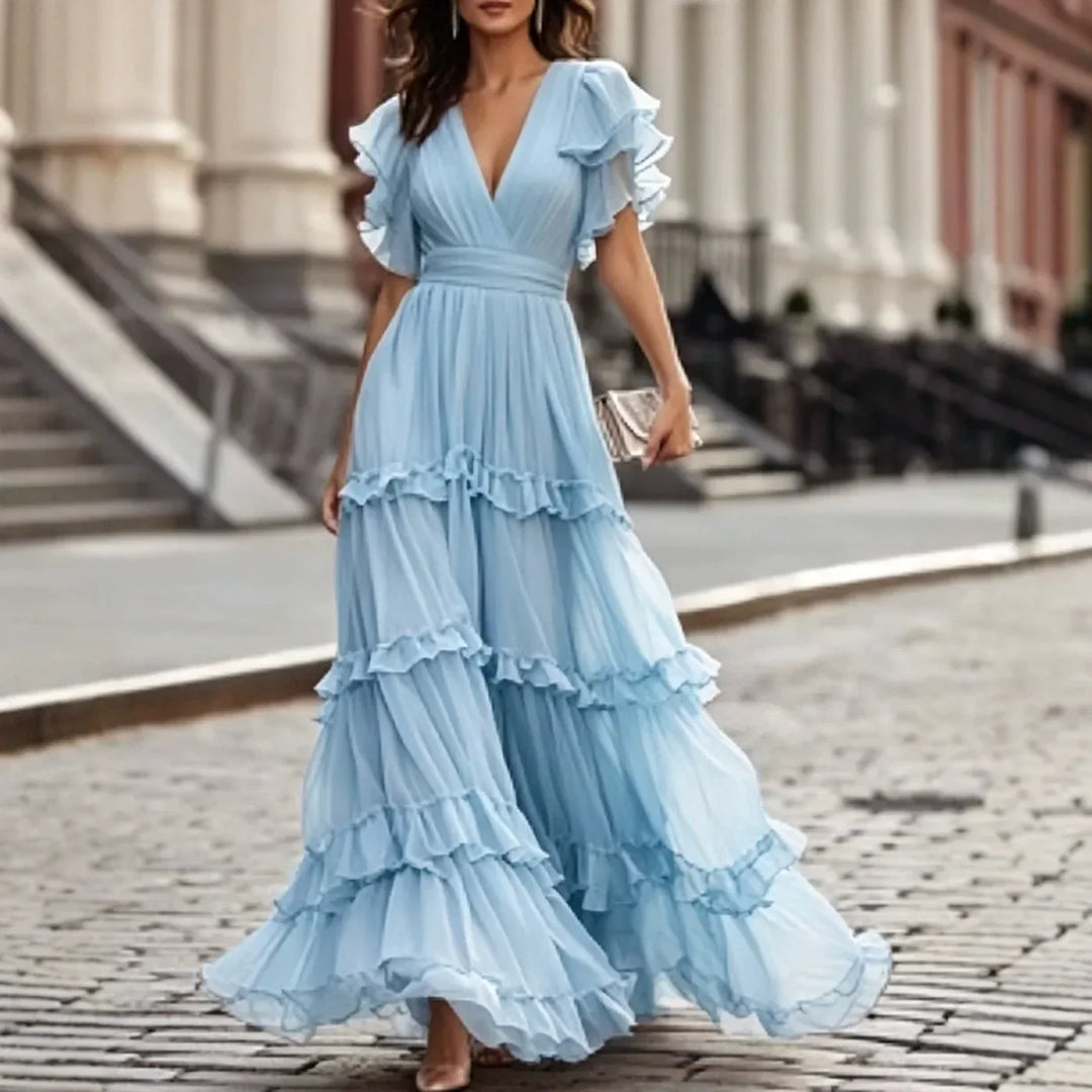 Layered Ruched Dress for Women