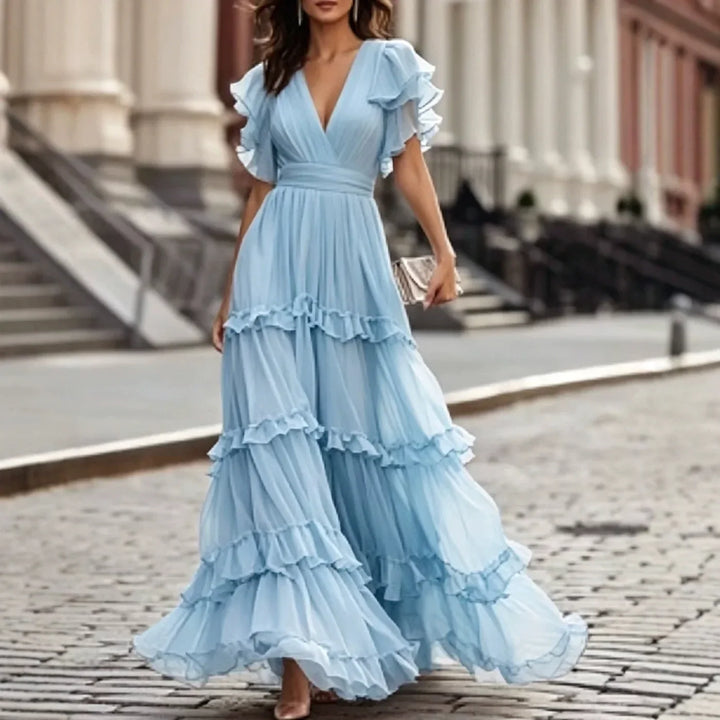 Layered Ruched Dress for Women