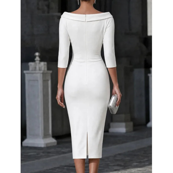 Ruched Leather Dress for Women