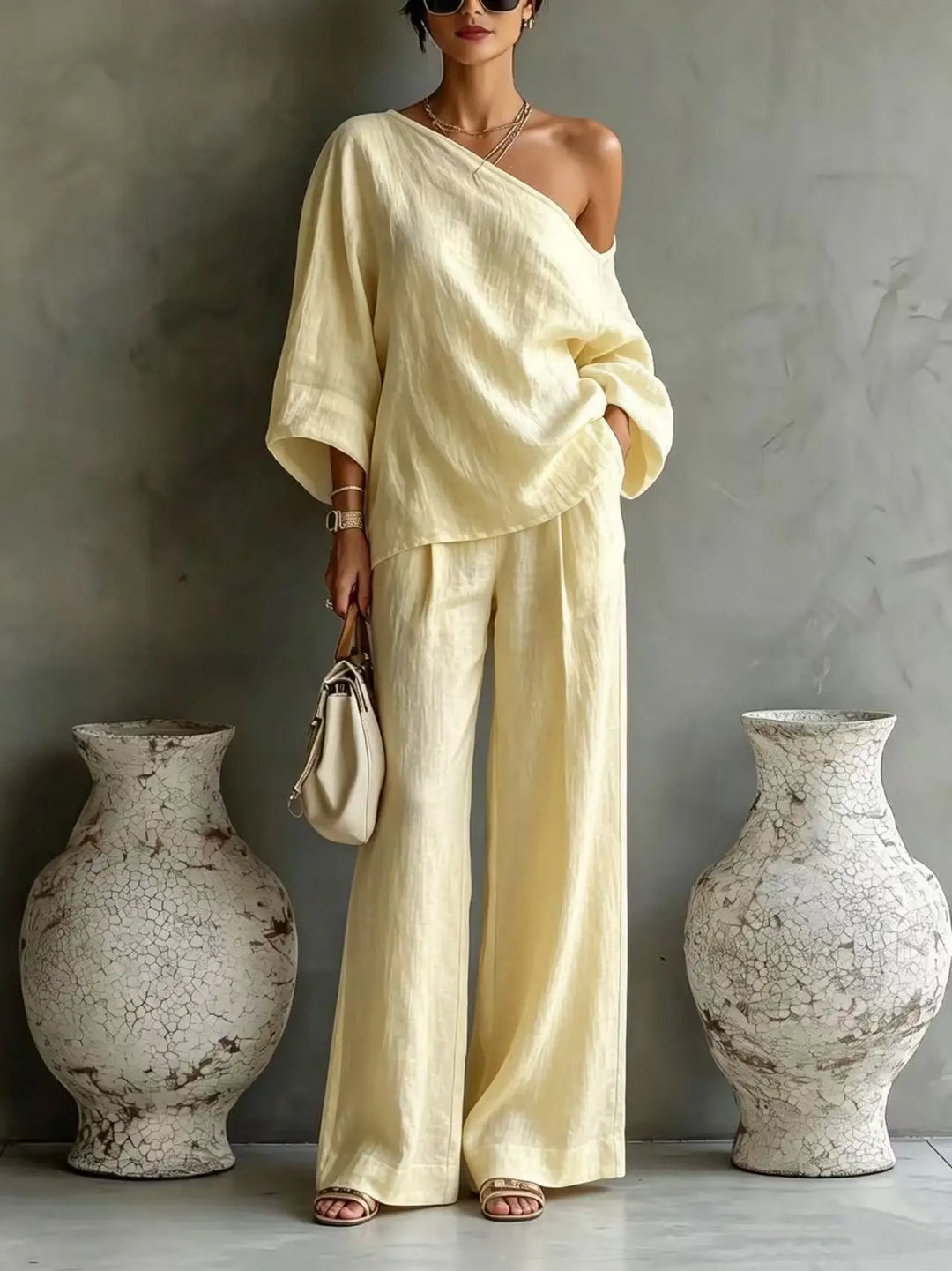 One-Shoulder Two-Piece Set for Women