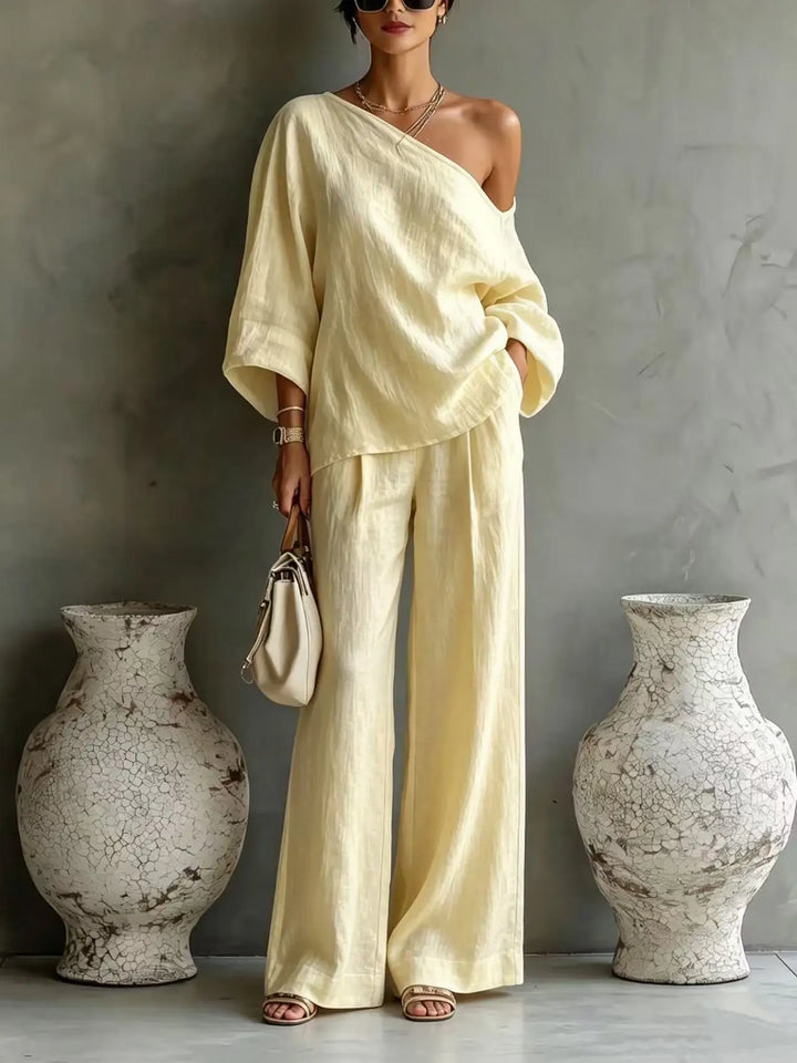 One-Shoulder Two-Piece Set for Women