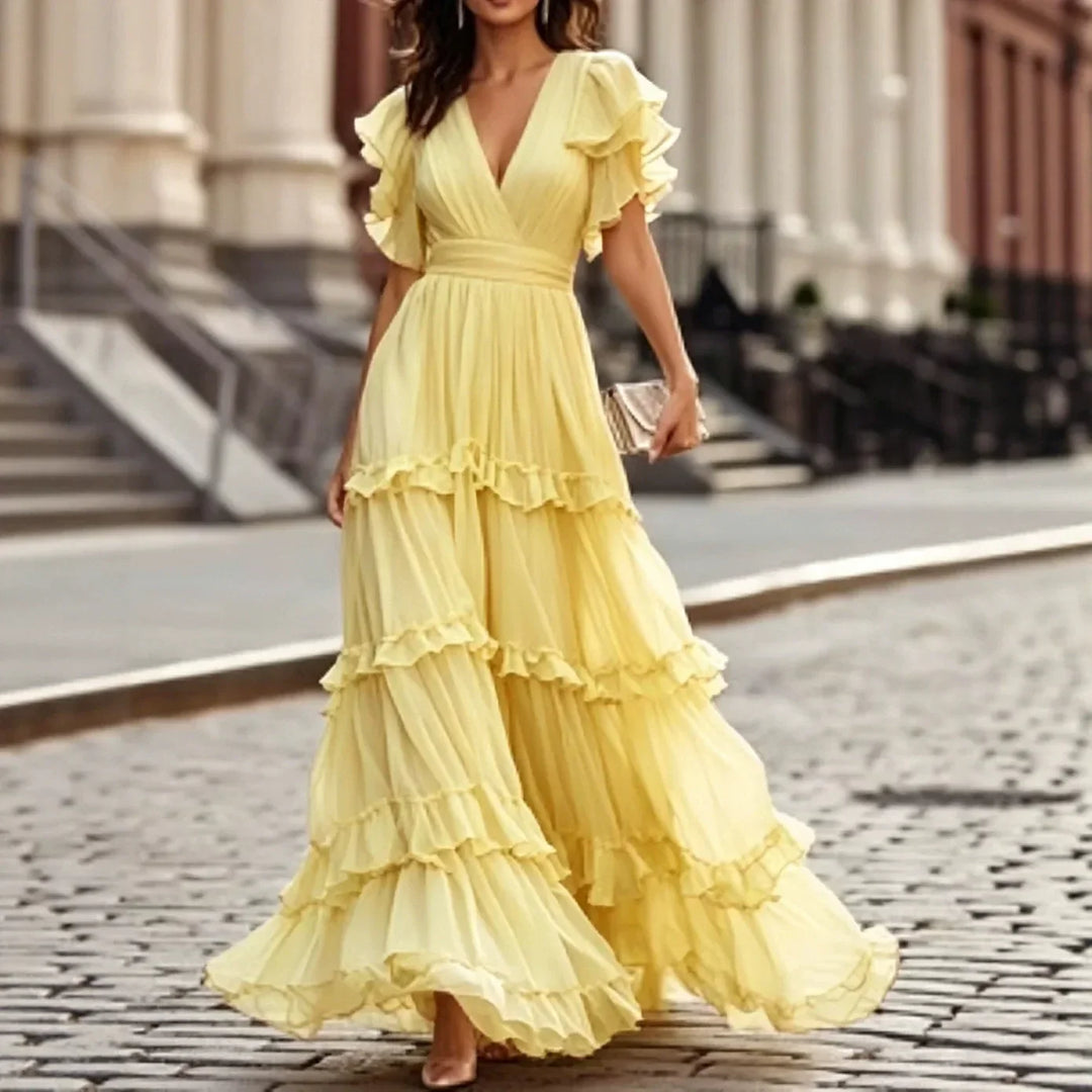 Layered Ruched Dress for Women