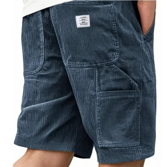 Fløjls Cargo Shorts Til Herre