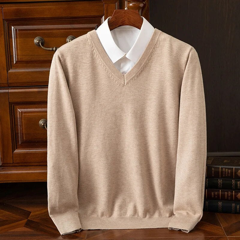 Men's V-neck sweater