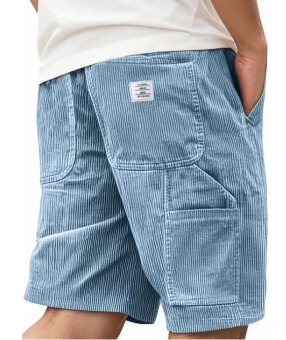 Fløjls Cargo Shorts Til Herre