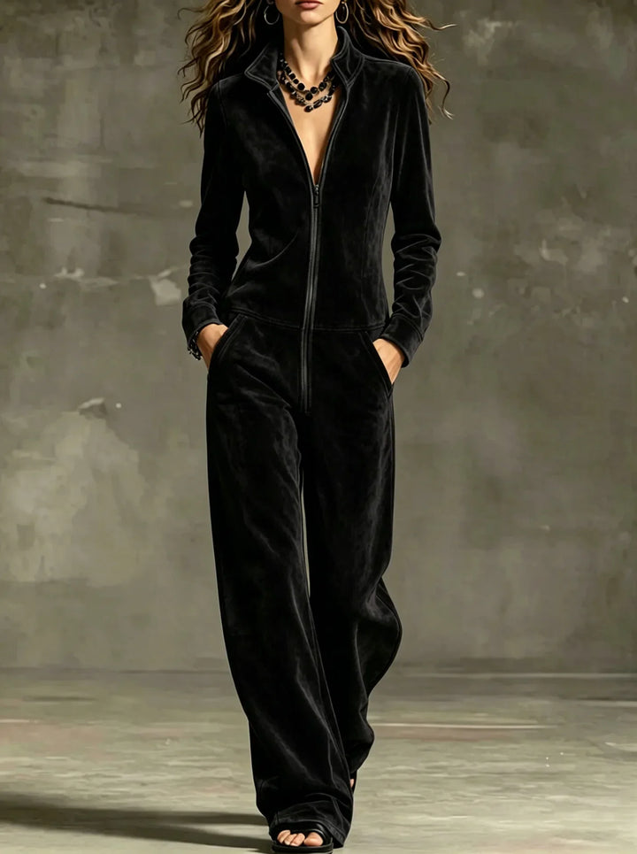 Women's Jumpsuit with Front Zipper