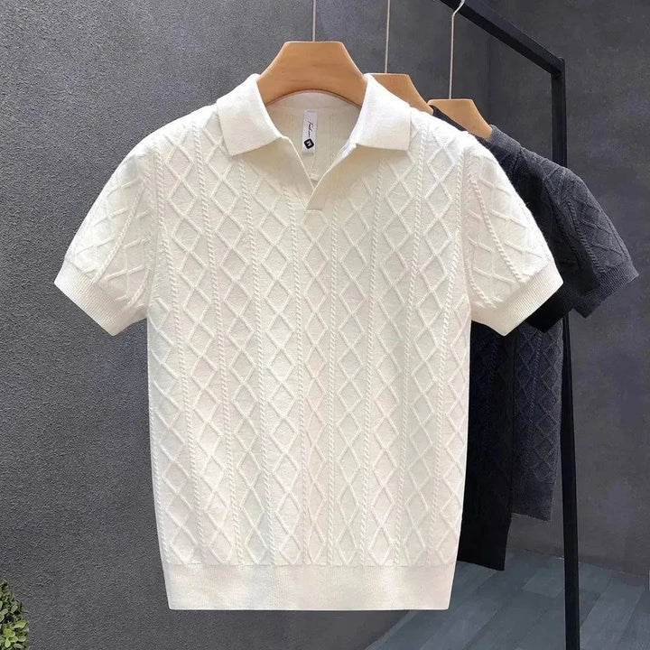 Poloshirt med Diamantmønster til Herrer