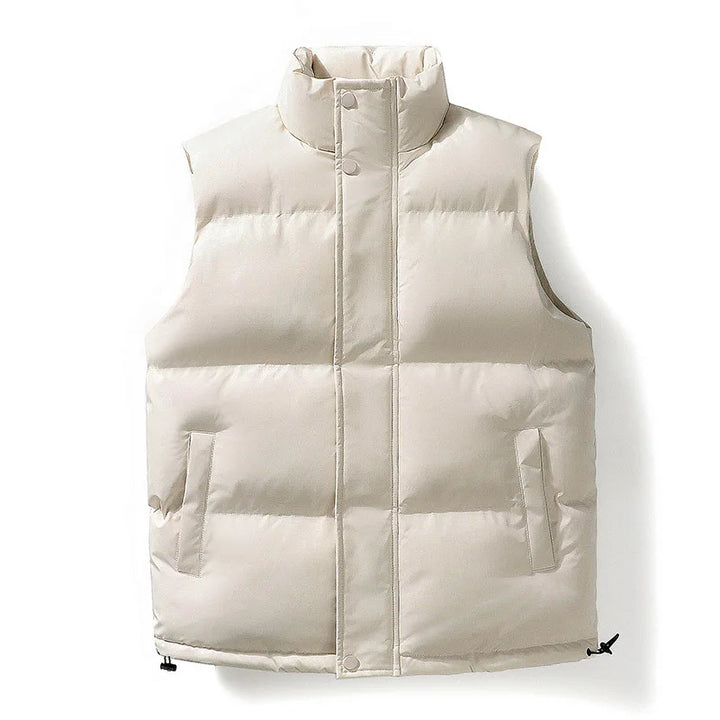Quilted vest with zipper for men