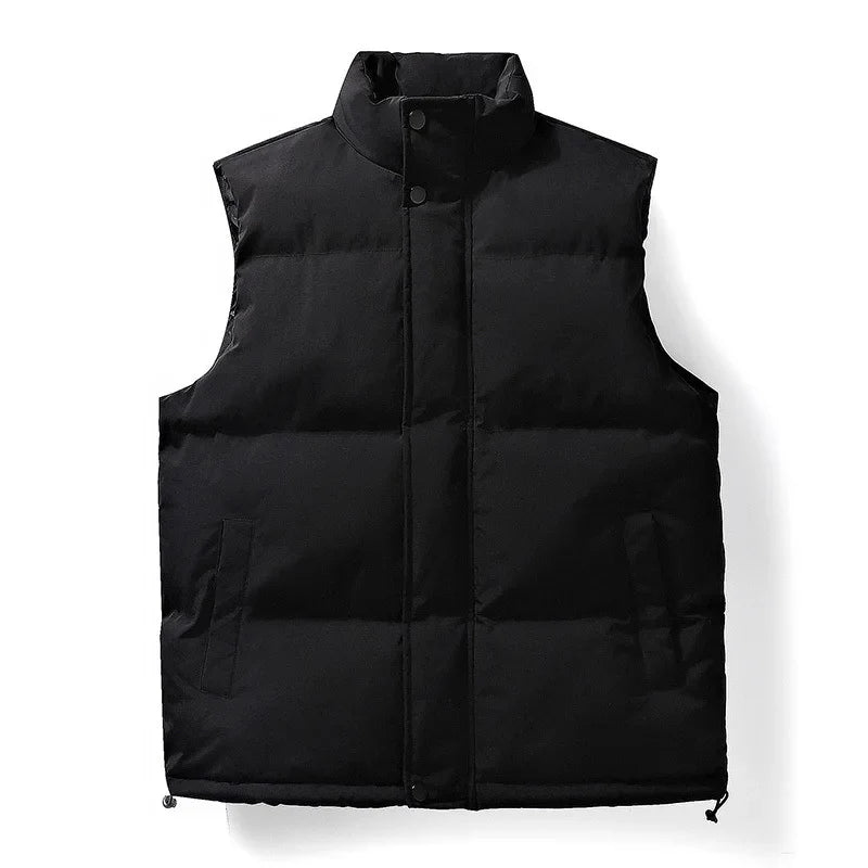 Quilted vest with zipper for men