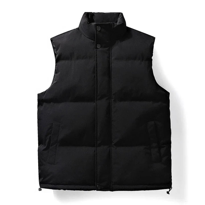 Quilted vest with zipper for men