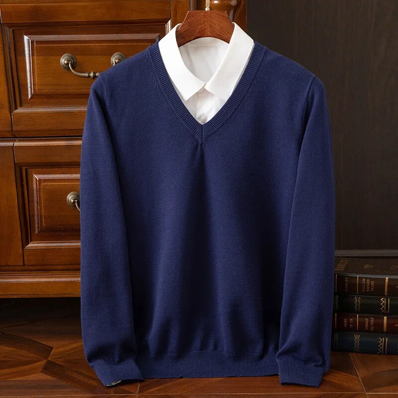 Men's V-neck sweater