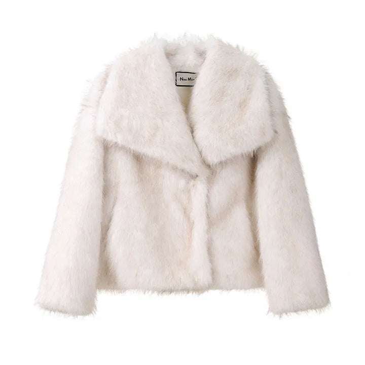 Pelsfrakke med Oversized Sjalskrave til Kvinder