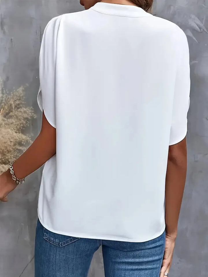 Elegant Bluse med V-udskæring til Kvinder