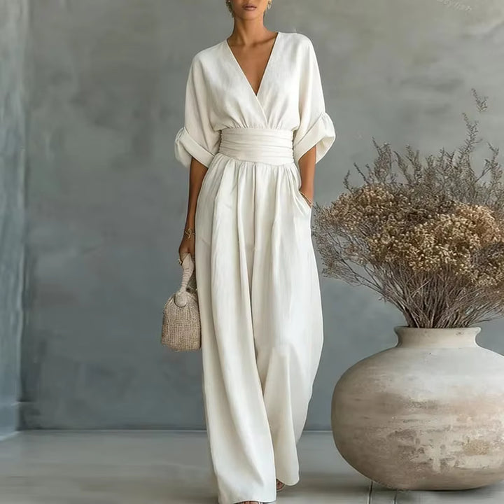 Elegant Jumpsuit Med V-Hals