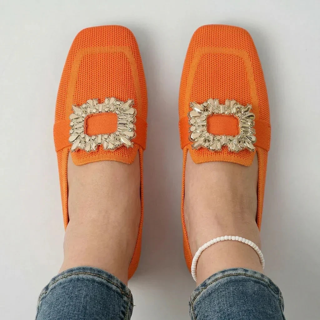 Loafers with cushioned insoles and flexible soles for women