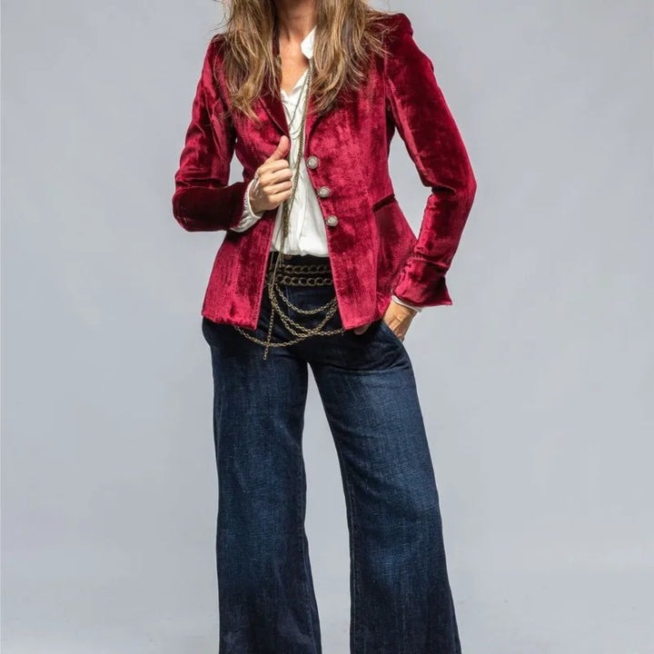 Tailored Velvet Blazer for Women