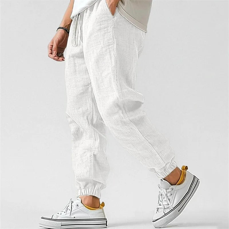 Men's Joggers with Drawstring and Tapered Legs