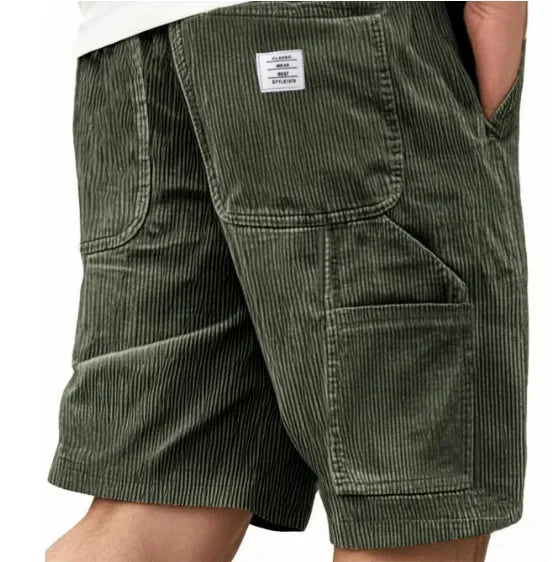 Fløjls Cargo Shorts Til Herre