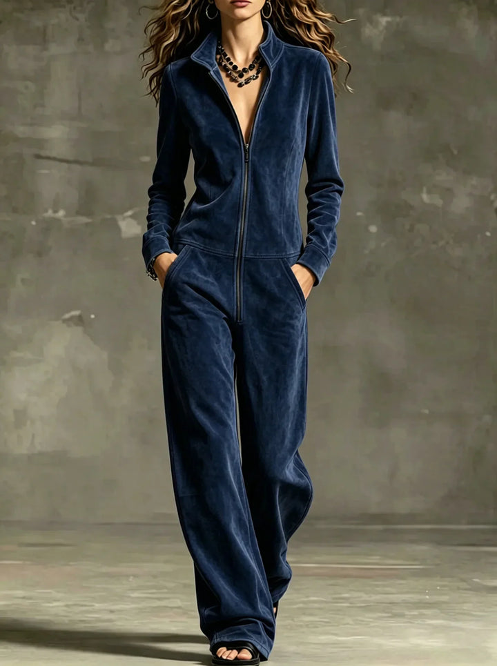 Women's Jumpsuit with Front Zipper
