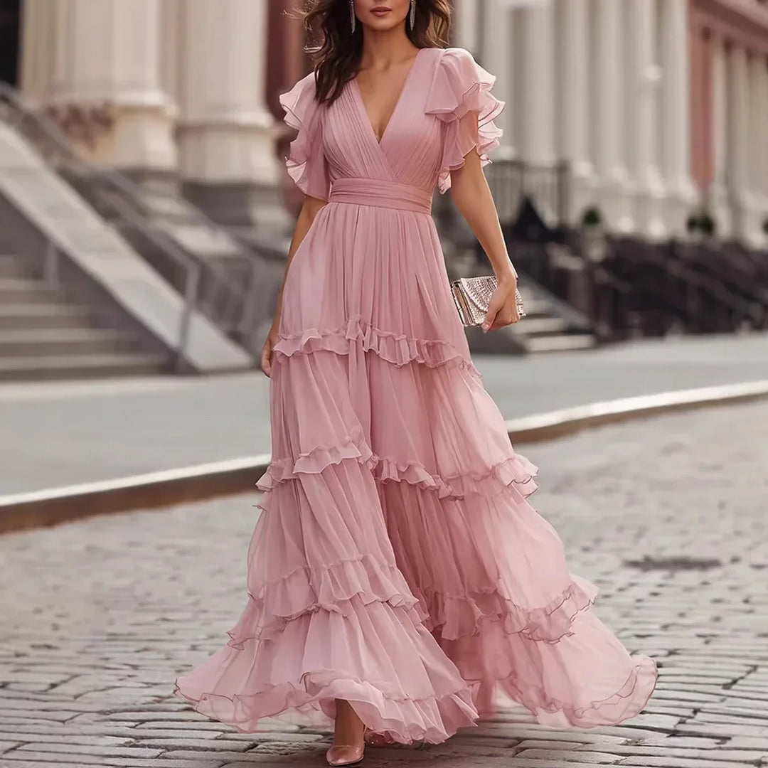 Layered Ruched Dress for Women