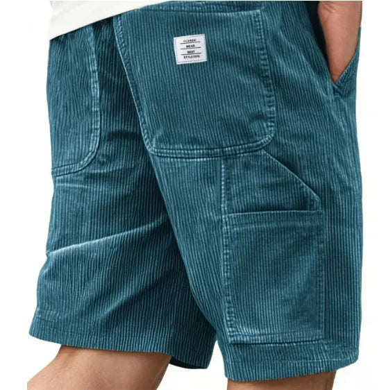 Fløjls Cargo Shorts Til Herre