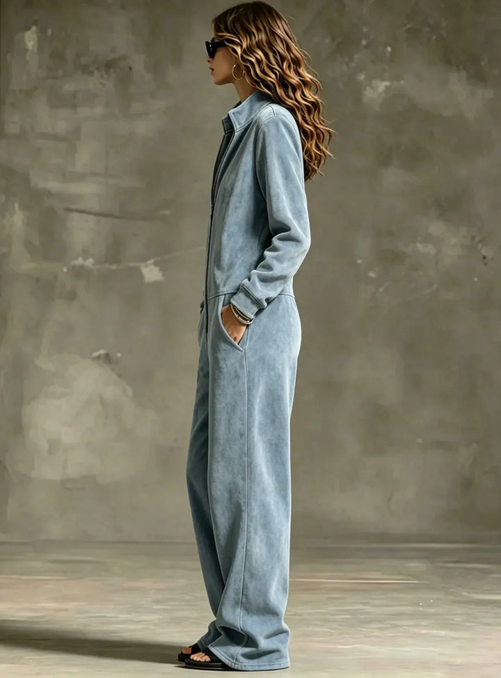 Women's Jumpsuit with Front Zipper