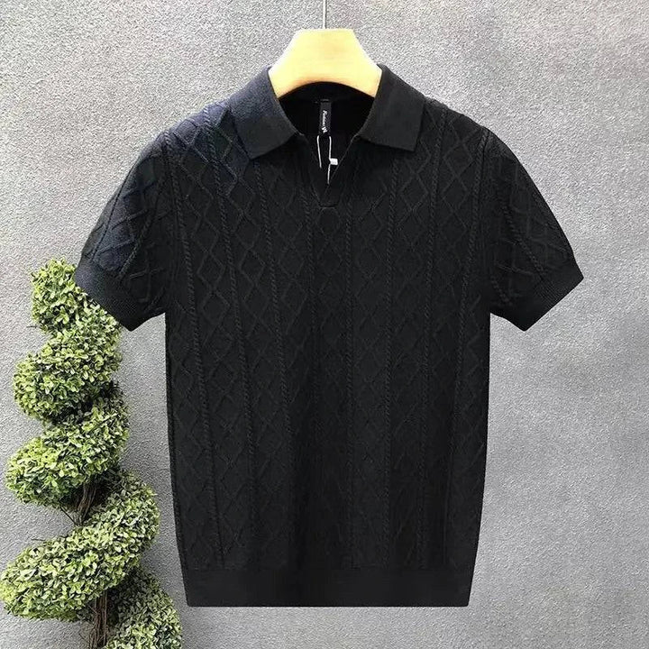Poloshirt med Diamantmønster til Herrer