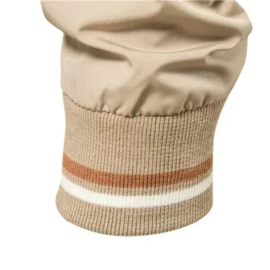 Men’s bomber jacket with striped trim