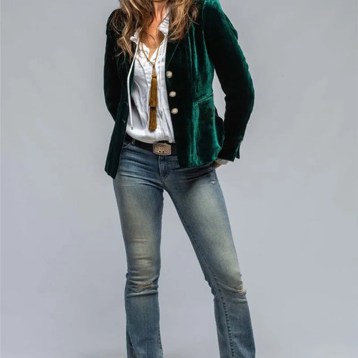 Tailored Velvet Blazer for Women