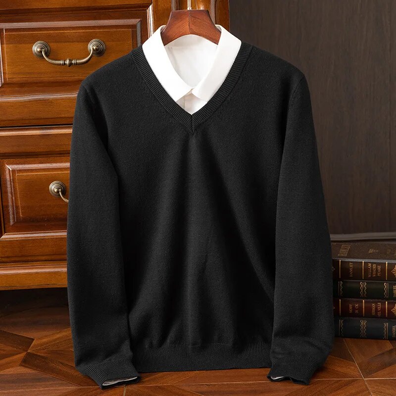 Men's V-neck sweater