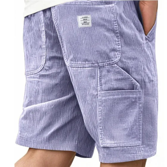 Fløjls Cargo Shorts Til Herre