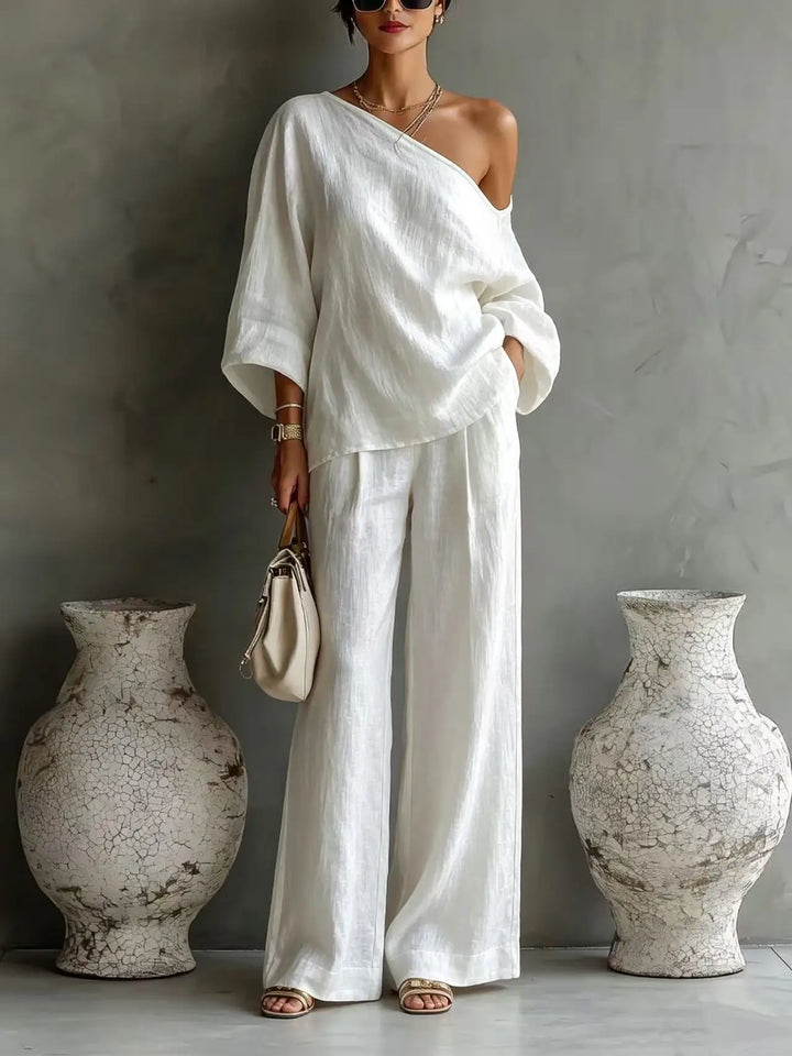 One-Shoulder Two-Piece Set for Women