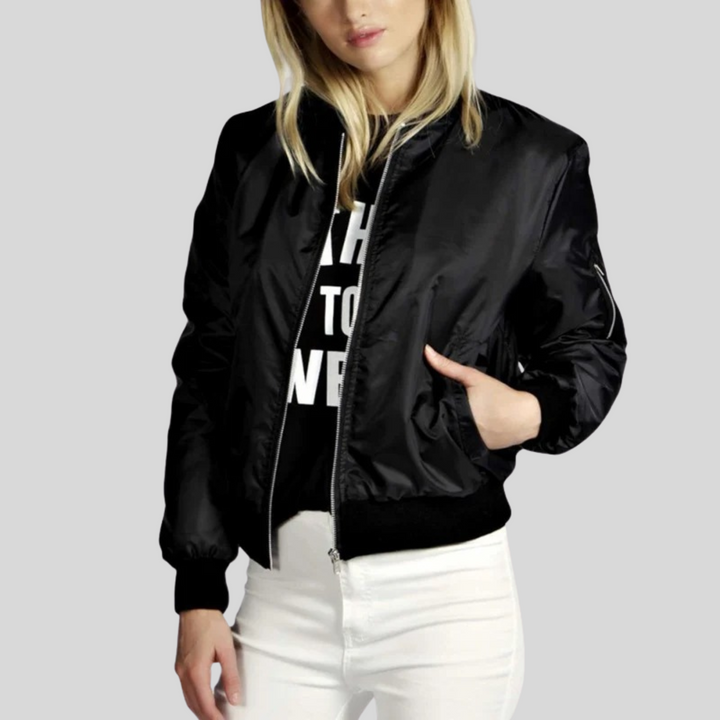 Women's Zip-Front Bomber Jacket