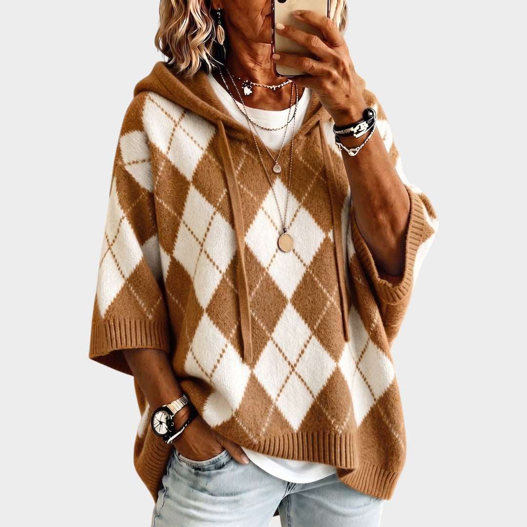 Striksweater med Hætte til Kvinder