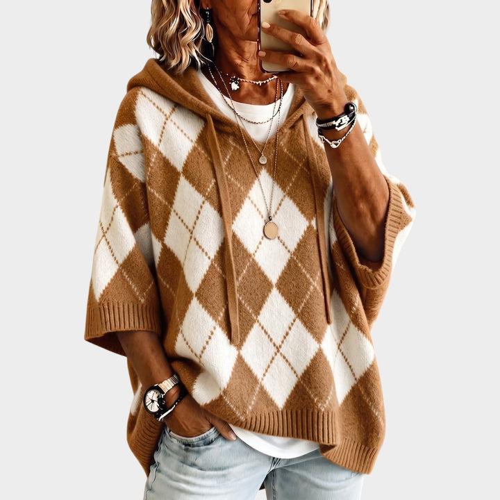 Striksweater med Hætte til Kvinder