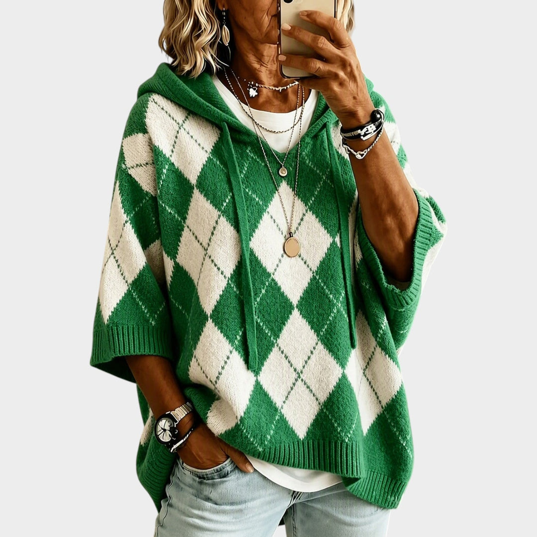 Striksweater med Hætte til Kvinder