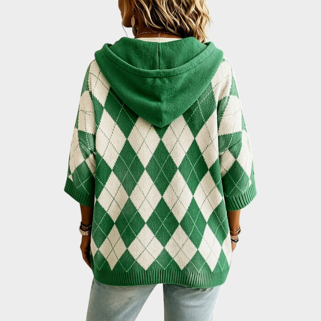 Striksweater med Hætte til Kvinder