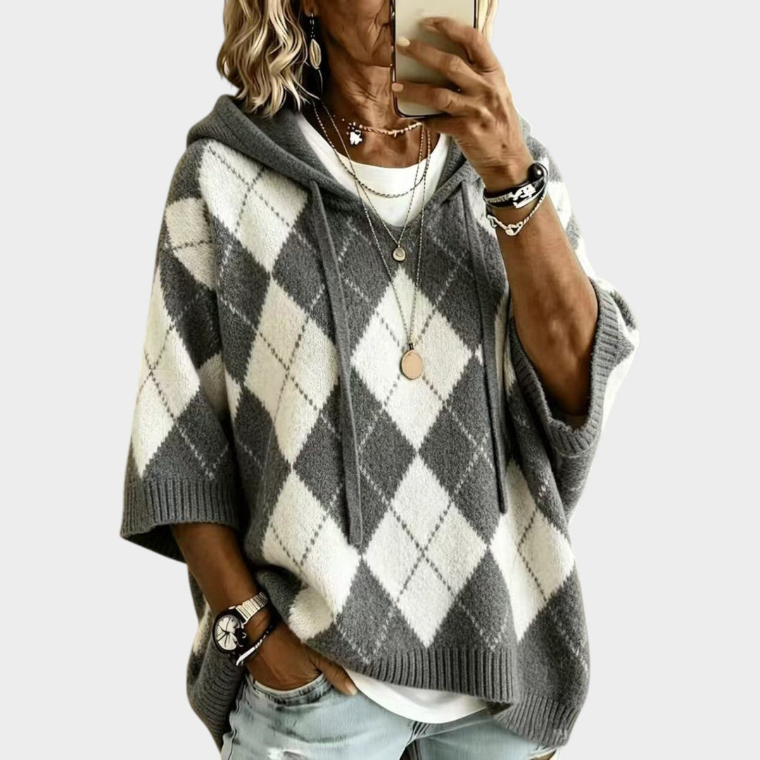 Striksweater med Hætte til Kvinder