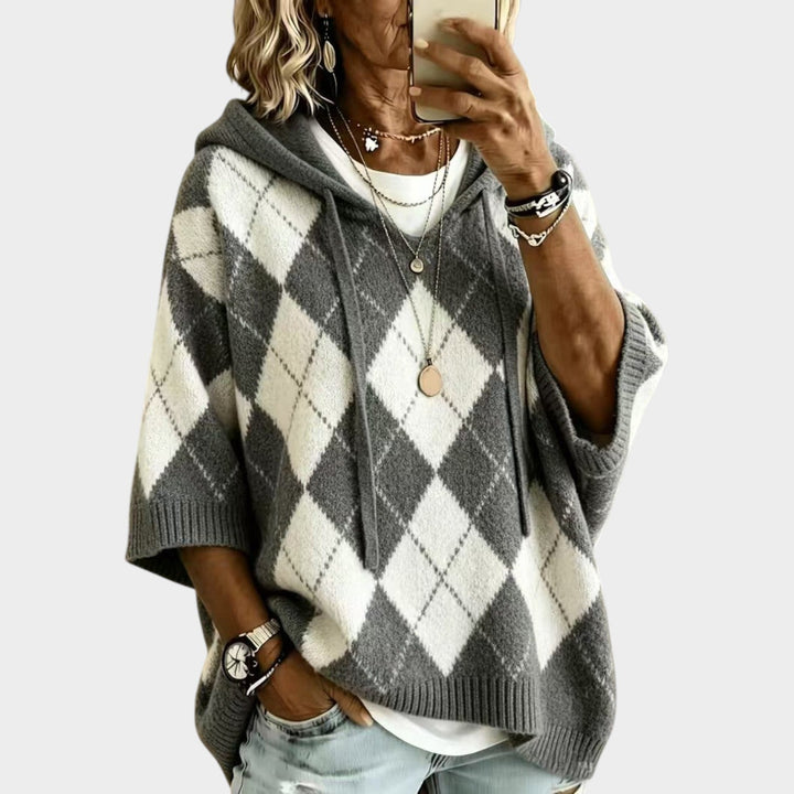 Striksweater med Hætte til Kvinder