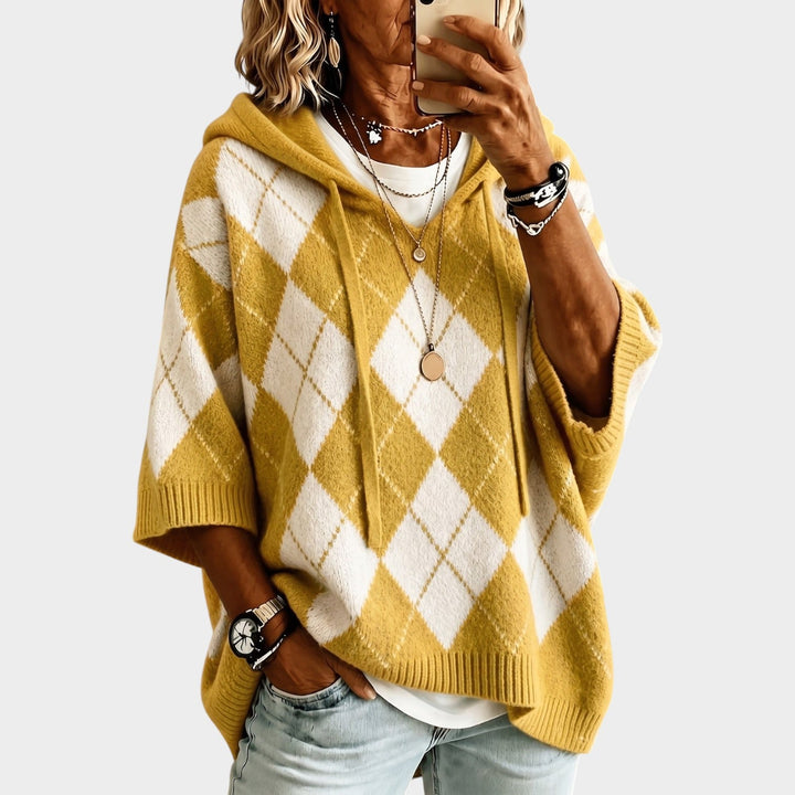Striksweater med Hætte til Kvinder