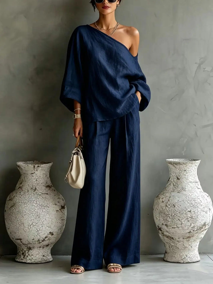 One-Shoulder Two-Piece Set for Women