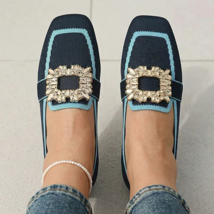 Loafers with cushioned insoles and flexible soles for women