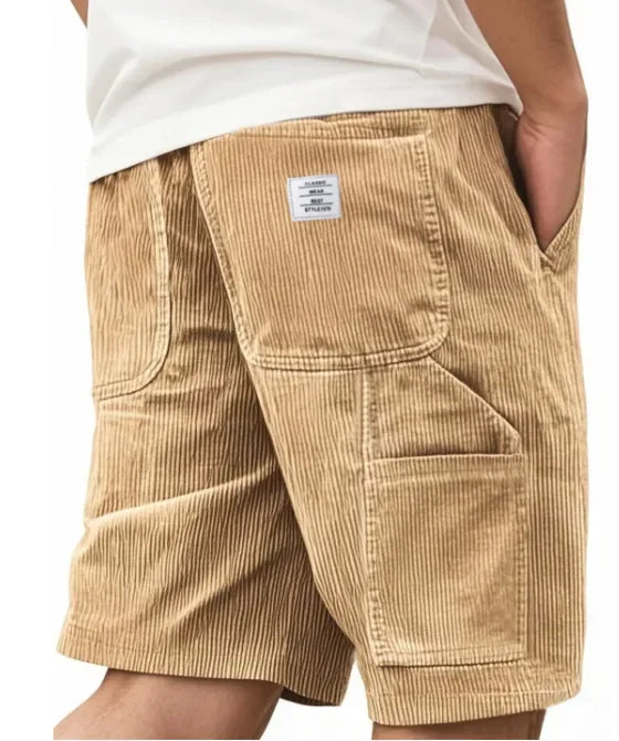 Fløjls Cargo Shorts Til Herre