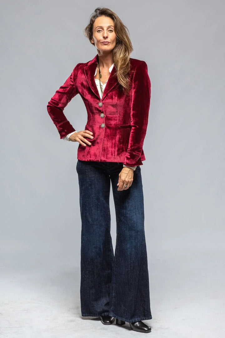 Tailored Velvet Blazer for Women