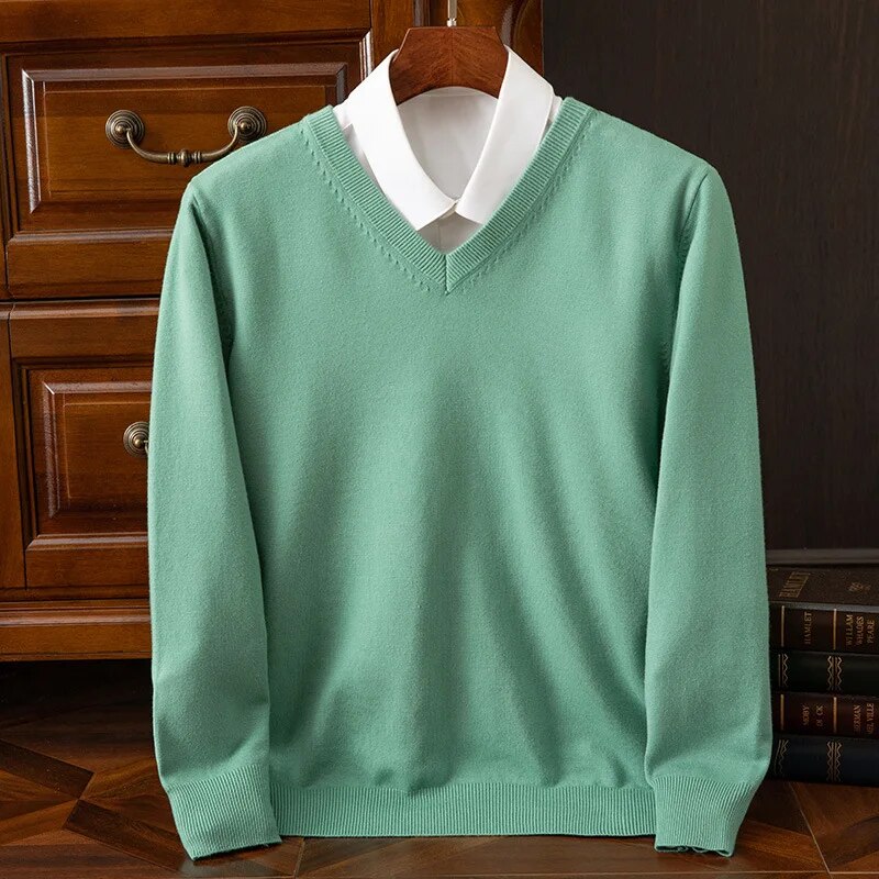 Men's V-neck sweater